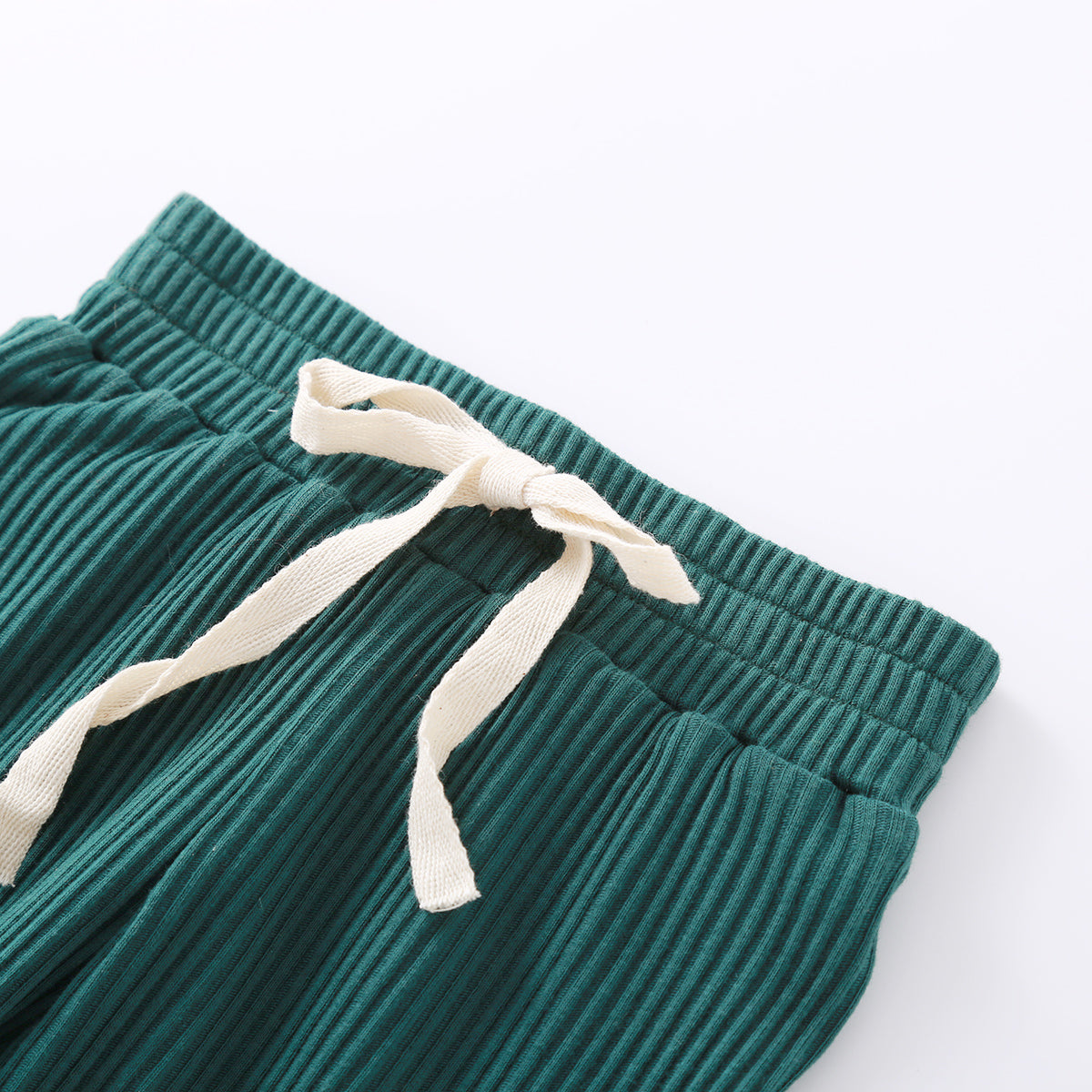 Infant Baby Knit Outfits Suits Buttons O-neck Ribbed solid clothes Long Sleeve Bodysuits Romper Top + Elastic Long Pant