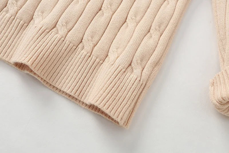 Newborn Baby Girl Boy Knitted Clothes Set Sweater+Pant 2PCS Cotton Infant Toddler Knitwear Pullover Clothing Sets Outfit 0-2Y