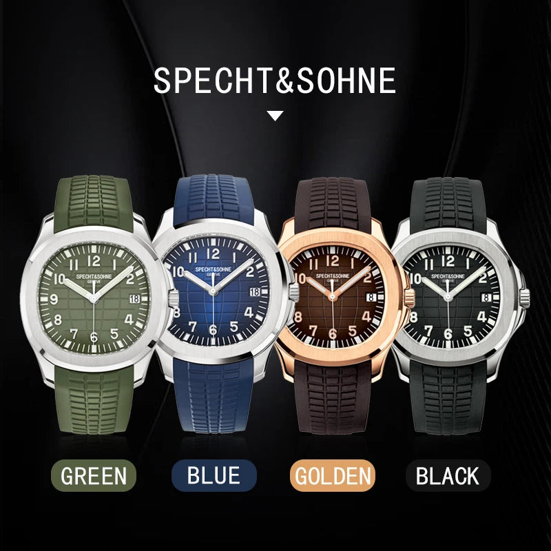 Specht&Sohne Mens Watches 2025 Mechanical Automatic Watch For Man Miyota 8125 Movt Steel Rose Gold Waterproof  Relogio Masculino