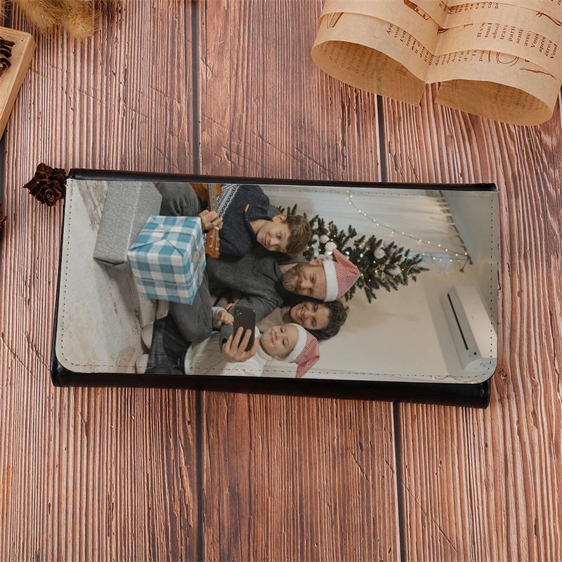 New Custom Personalized Color Picture Zipper Long Wallet Clutch Bag Photo Print Customized DIY Women Wallet Christmas Present