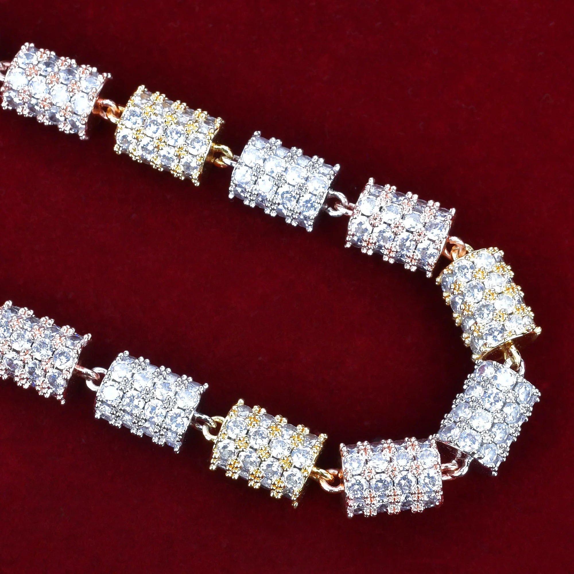 Colorful Link Necklace Chain For Women Hip Hop Jewelry Gold Color Copper Rock Street Charms