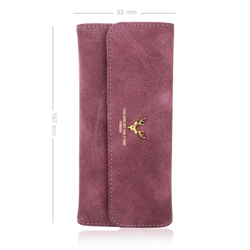Women's Photo Engraved Trifold Photo Wallet Women's Wallet Long Scrub Retro Multi-function Clasp Clutch Cover High Capacity