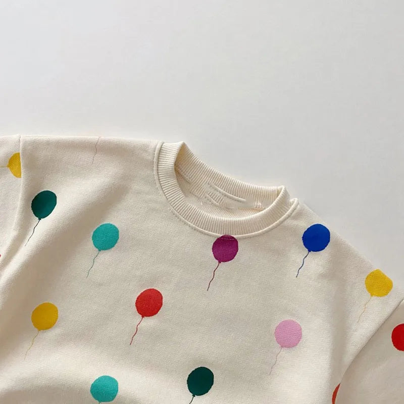 Toddler Baby Clothing Sets For Infant Baby Boys Clothes Set Balloon Sweatshirt+Pants 2pcs Outfit Kids Costume 2024 Autumn Winter