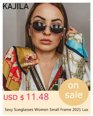Sexy Small Frame Hexagon Sunglasses Women With Chain 2025 Luxury Brand Designer Punk Sun Glasses For Ladies Shades Gafas De Sol