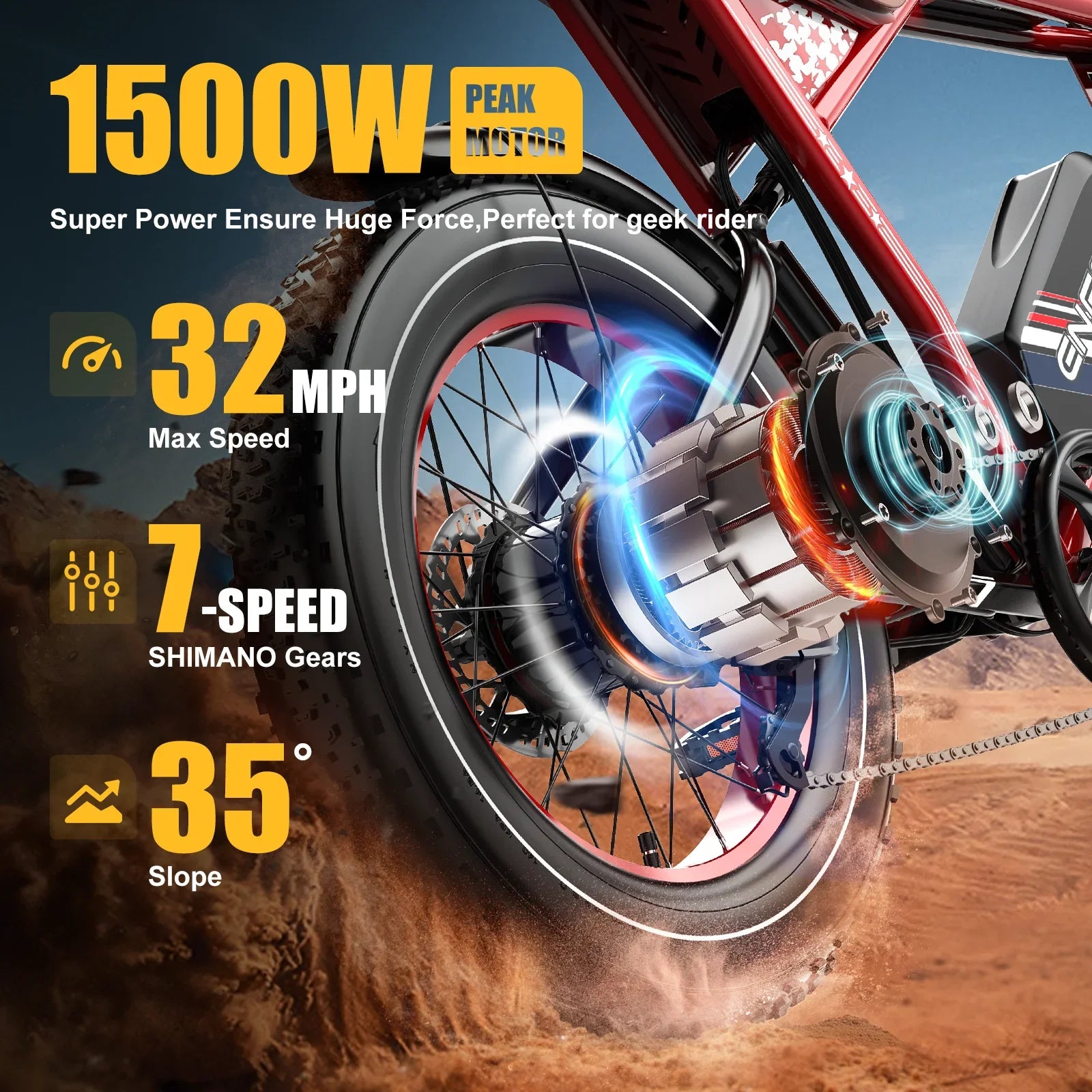 HARTY RE-LA01 Adult electric bike 750W City ebike removable Battery 48v22.5Ah 20 inches fat tire E-Mountain bike