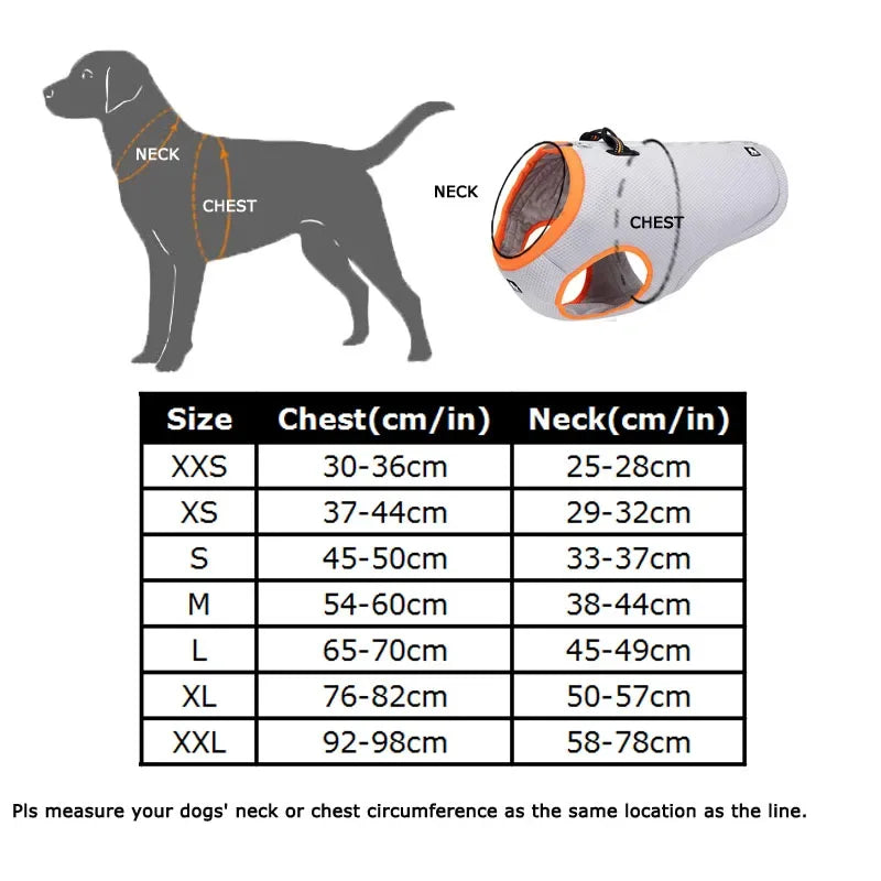 Summer Dog Cooling Vest Dog Cooling Harness For Dogs Adjustable Pet Mesh Reflective Vest  Harnesses Quick Release Hot