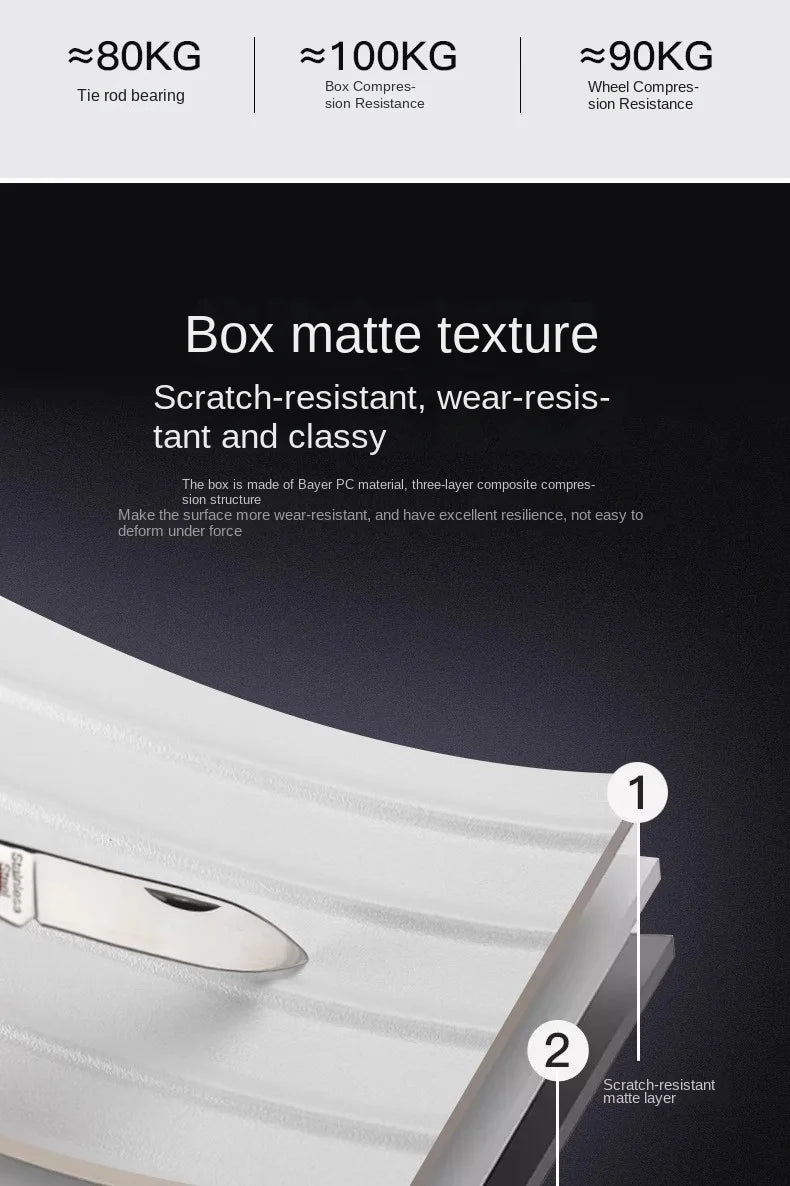 Suitcase Aluminum Frame 20 inch Carrier Trolley Case Removable Universal Wheels 22-30 inch Large Capacity Travel Suitcases