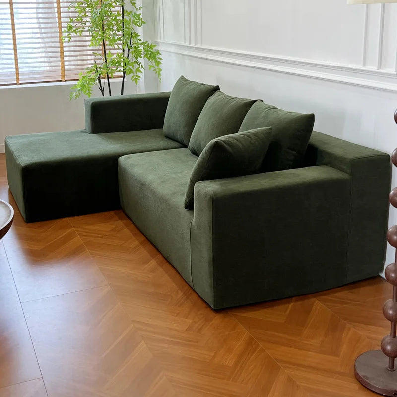 Modern Minimalist Fabric Sofa Living Room Modern Small House Apartment Square Sofa