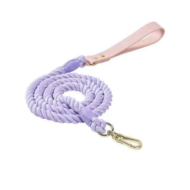 Colorful pu Leather dog Collars Pet Dog Leash Lead For Small Medium Large Dogs Pitbull Bulldog Pugs Beagle Outdoor Walking Rope