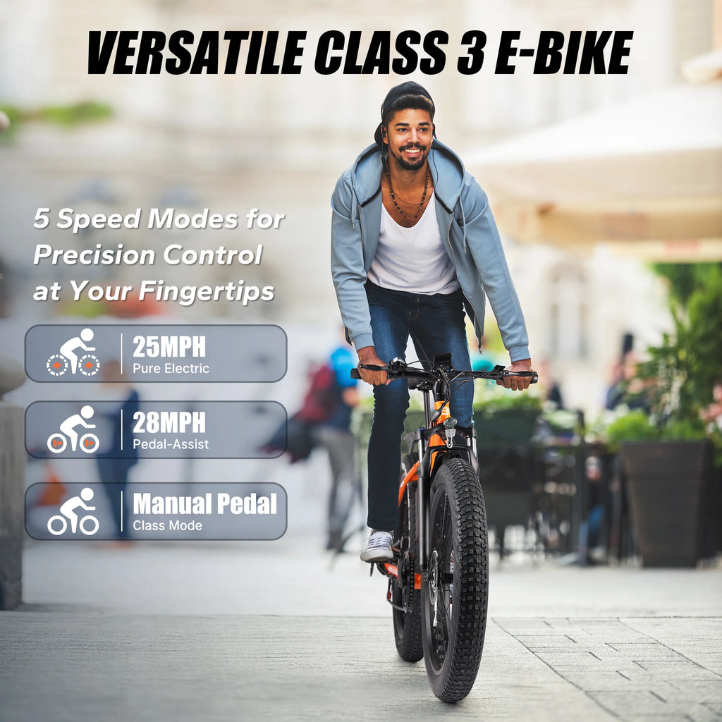 VARUN M26-2 PRO Adult Electric Bicycle, 250W Motor Electric bike, 48V 13AH Battery City E-bike, 26 Inch Fat Tire E-Mountain bike