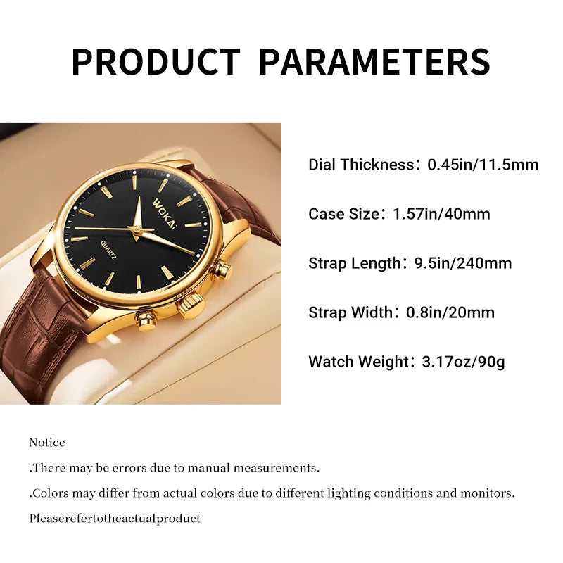 Mens Watches Top Brand Luxury Quartz Watch for Men Fashion Leather Men Wristwatches Clock Sports Chronograph Montre Homme