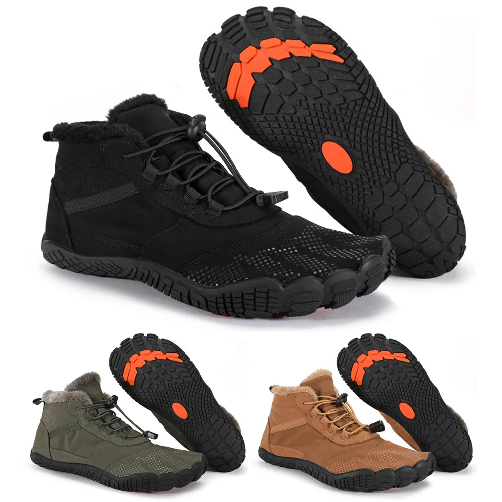 Women Men Outdoor Work Shoes Waterproof Male Snow Boots Warm Ankle Shoes Snow Casual Shoes for Trekking Climbing Working