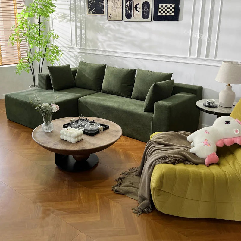 Modern Minimalist Fabric Sofa Living Room Modern Small House Apartment Square Sofa