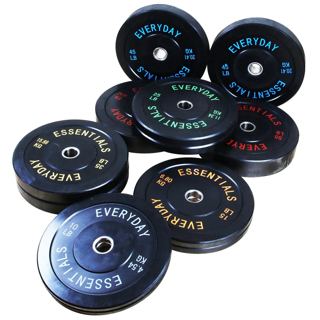 Bumper Plate Weight Plate with Steel Hub, Black, 15 lbs Single,High-density rubber plates