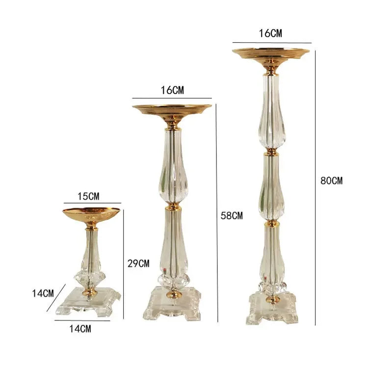10 Pcs H 30 58 80cm tall Wedding Centerpieces Acrylic Vases Flower Vase Flowers Stand for Party Tables Decorations