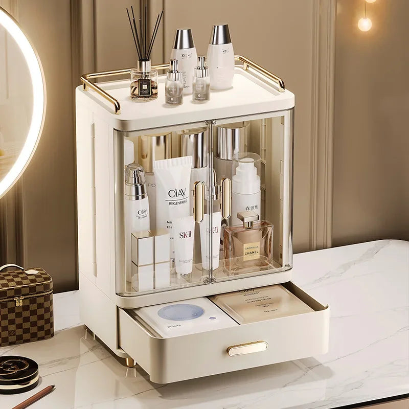 Cosmetics Storage Box Desktop Large Capacity Eyebrow Pencil Makeup Brush Dustproof Storage Rack Skincare Product Storage Box