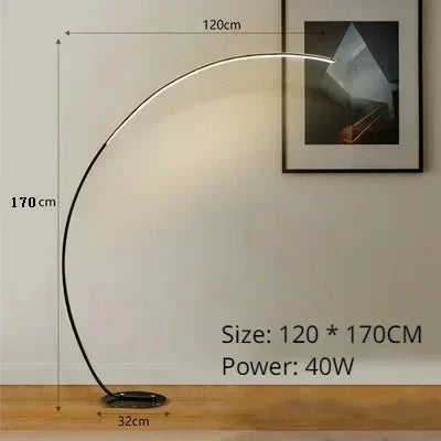 Nordic LED Corner Light Arc RGB Floor Lamps Black White C APP Remote Floor Lights Stand Light for Dining Living Room Decor