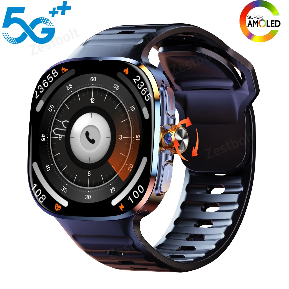 New M99 5G Cellular Version Smartwatch 2.4inch Amoled Larger Screen Android Smart Watch With Rotary Camera Sim Card Slot WIFI