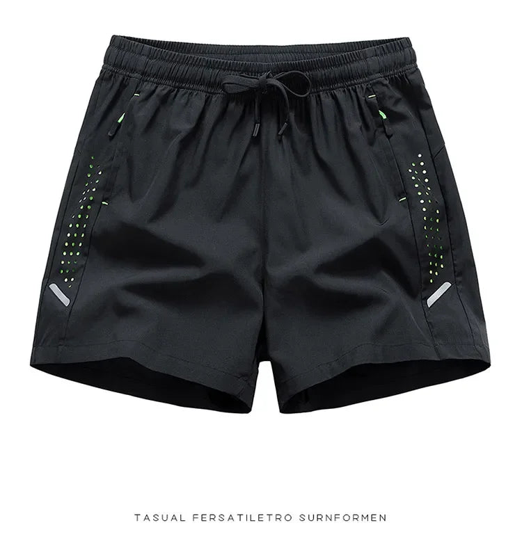 Quick Dry Shorts for Men 5 Inch Training Shorts Men Workout Clothes Drawstring Running Shorts Fitness Gym Pants Breathable Hole