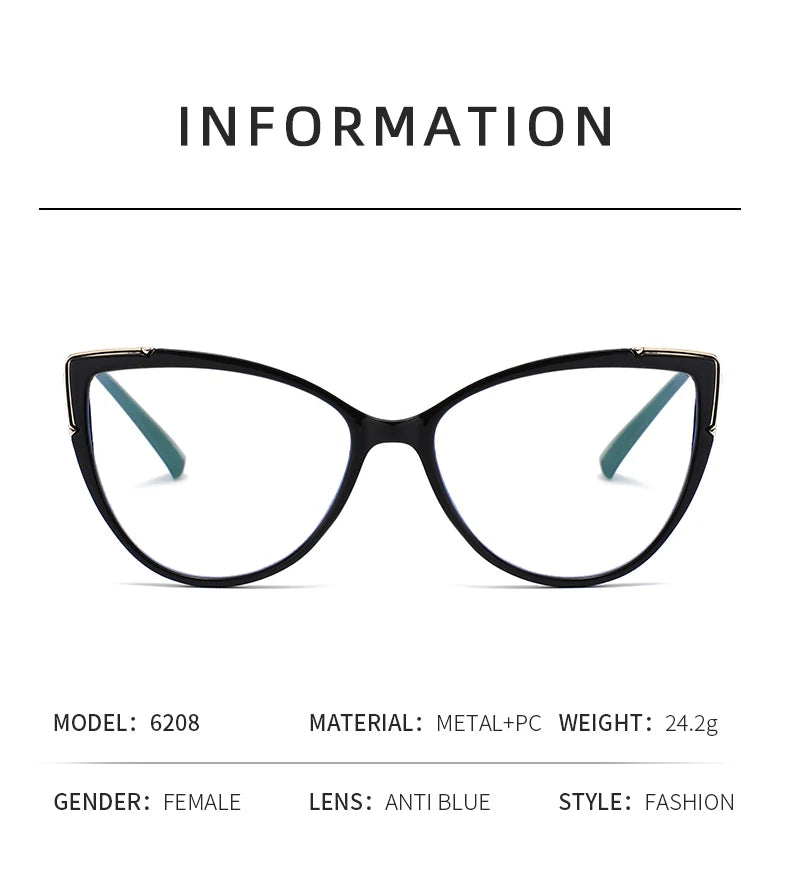 Personality Cat Eye Anti-Blue Light Spring Hinged Glasses Cross-Border Men Women Glasses Shopping Leisure Advanced Frames