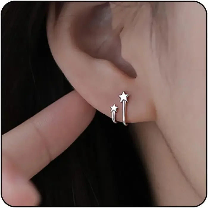 Star Cuff Earrings for Women Ear Cuff Silver Star Stud Earrings Star Earrings Studs Star Earrings for Women Star Jewelry