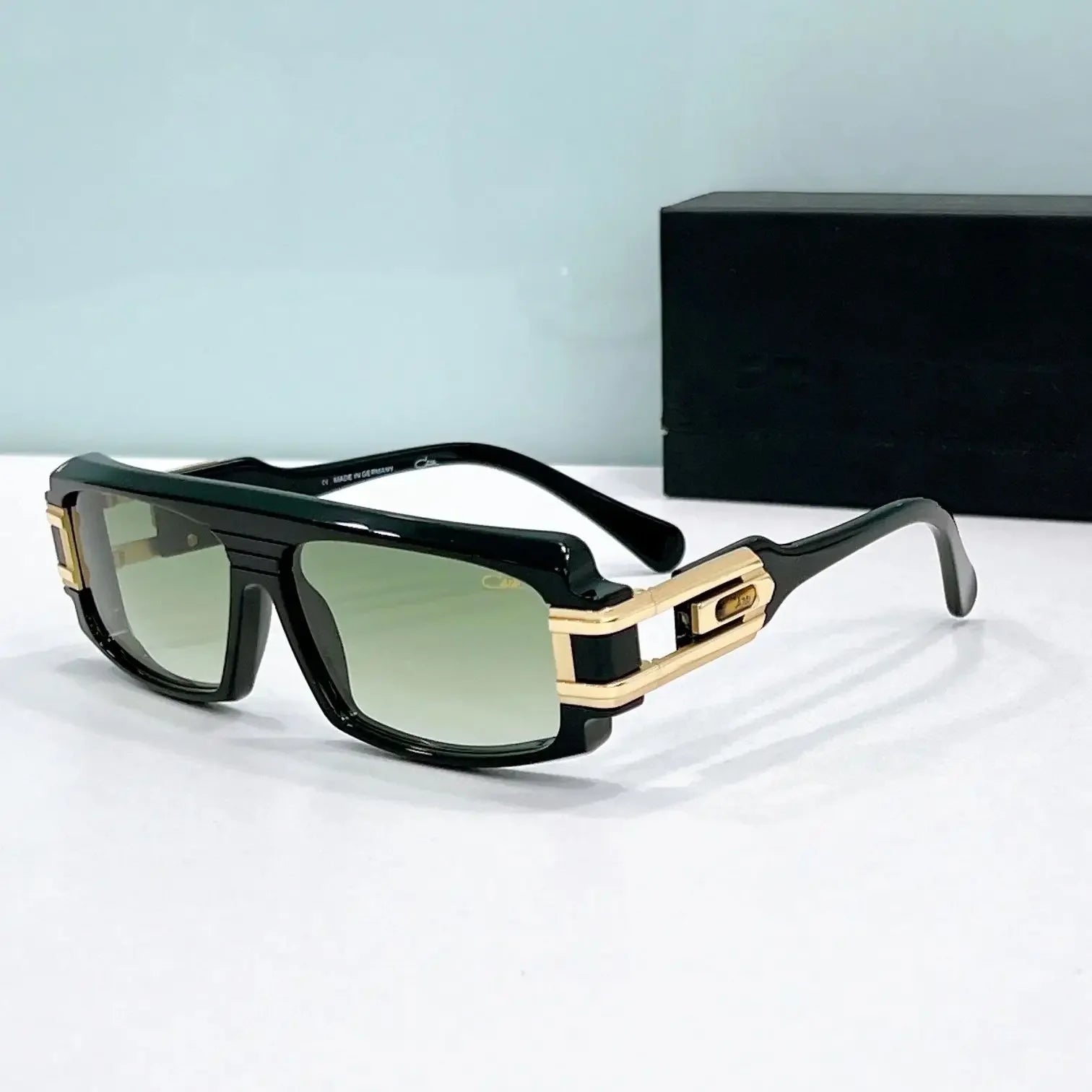 Original CCAZAL MOD164 Trend Classic Rectangle Acetate Frame Men Sunglasses Premium Casual UV400 Polarized Women Couple Eyewear