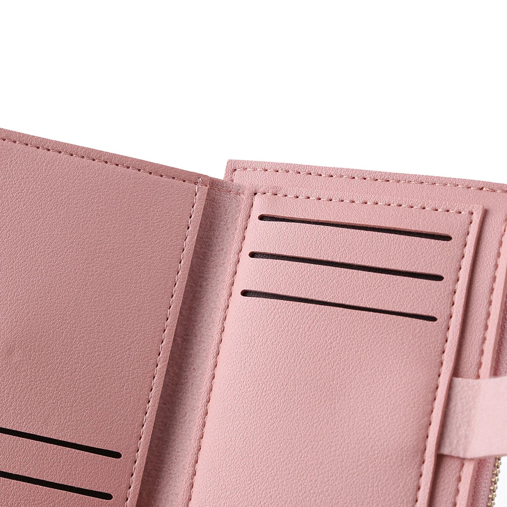 Women PU Credit Card Holder Zipper Cash ID Card Pure Color Mini Business Card Case Name Card Holder Holiday Gift