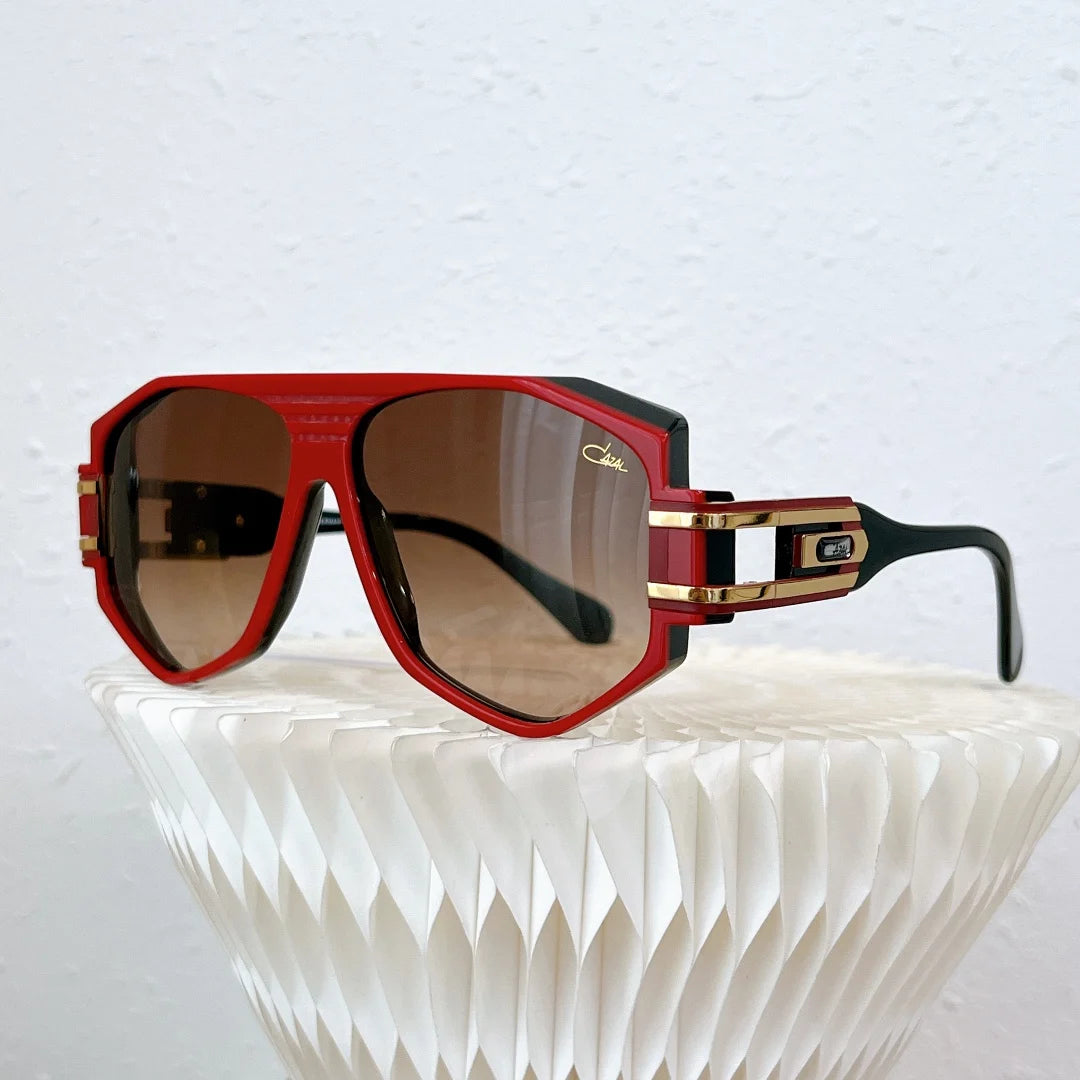 ORIGINALCAZAL MOD1633 UV400 Polarized Driving Anti-Glare Men Sunglasses Transparent White Acetate Frame Women Couple Eyewear