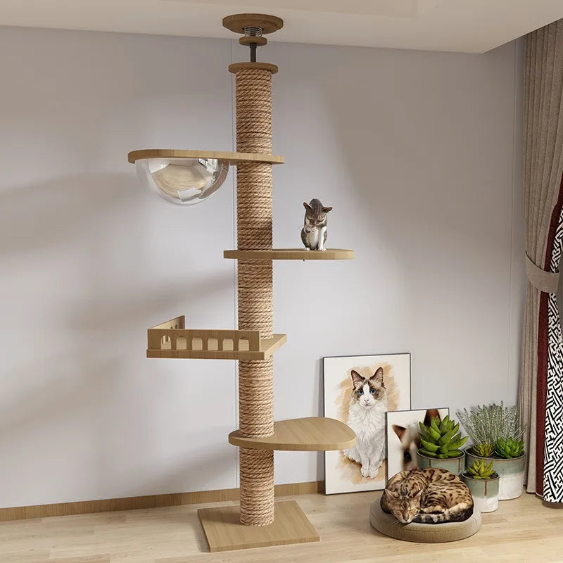 Cat Tree Multilayer Rotatable Moisture Proof Breathable Scratching Posts Save space Cat Tower For Home Indoor Cats Shelves 캣타워