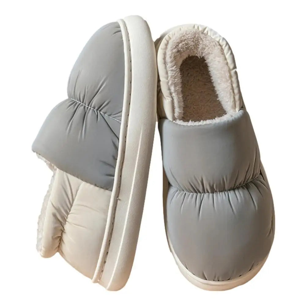 Women's Warm Winter Slippers Slip-on House Slippers Soft Sole Slippers Plush Faux Fur Lining House Slippers For Women Men Winter