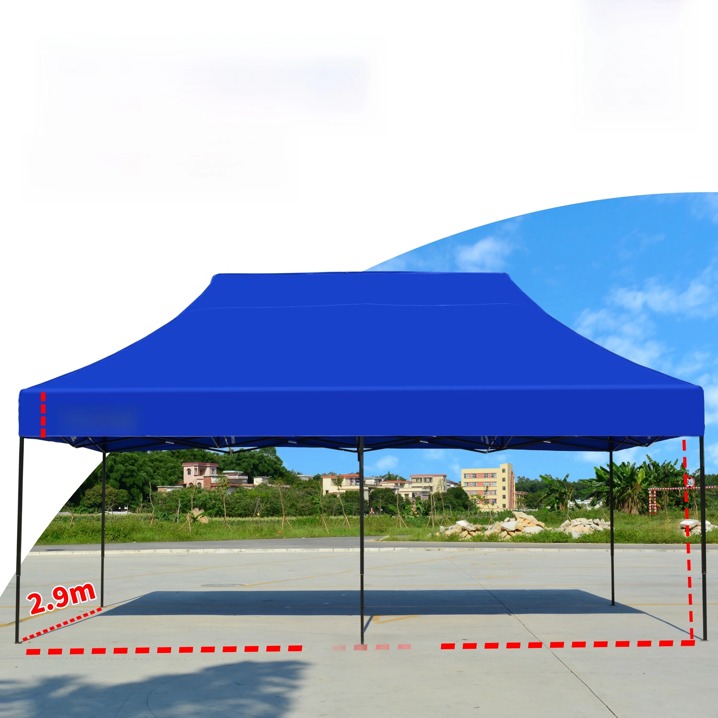 Thiened Four-Legged 3x6 Meters Tent Outdoor Rain And Sun elter Stall Special Outdoor Cam Travel Supplies Canopy