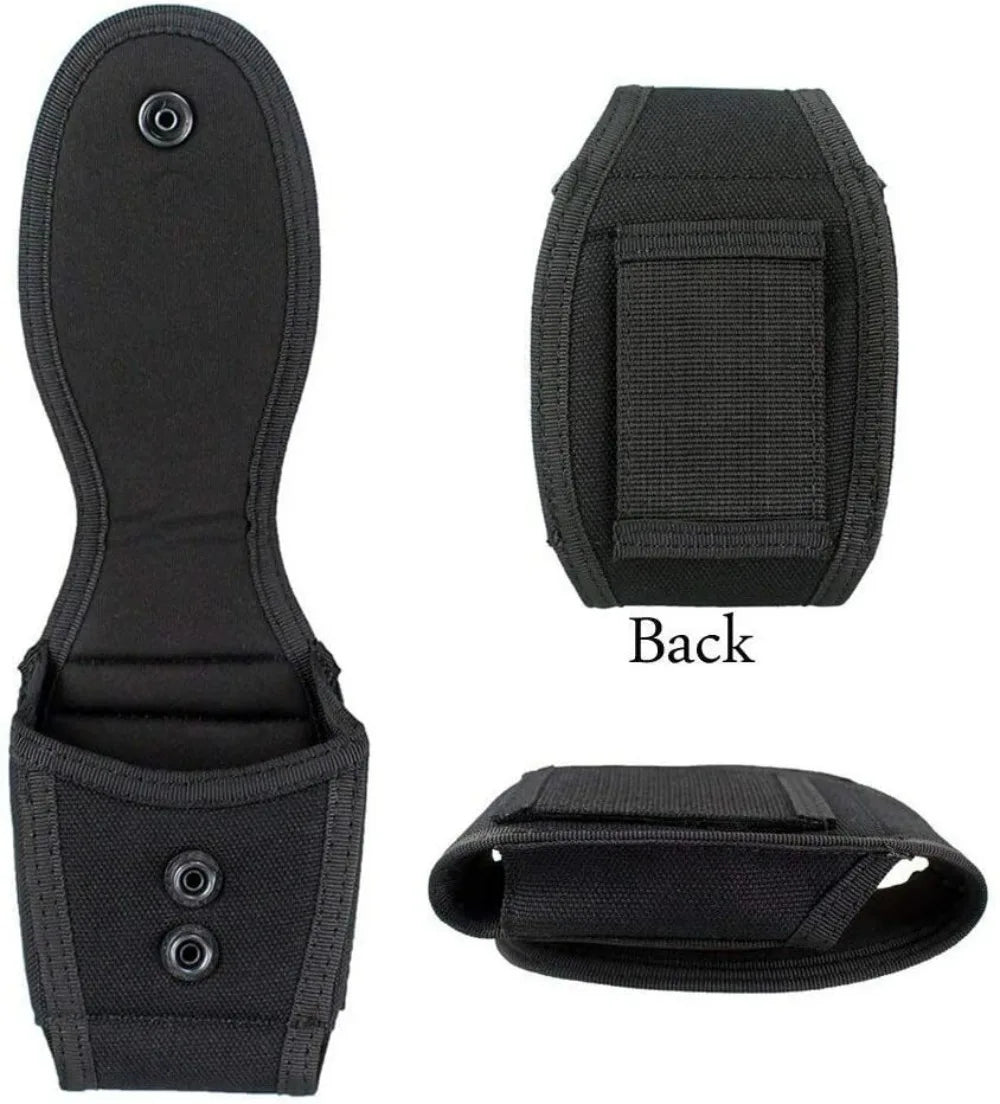 US Tactical Military Police Guard Handcuff Holder Bag Case Pouch Black Universal Nylon Quick Out Molle Waist Handcuff Pouch