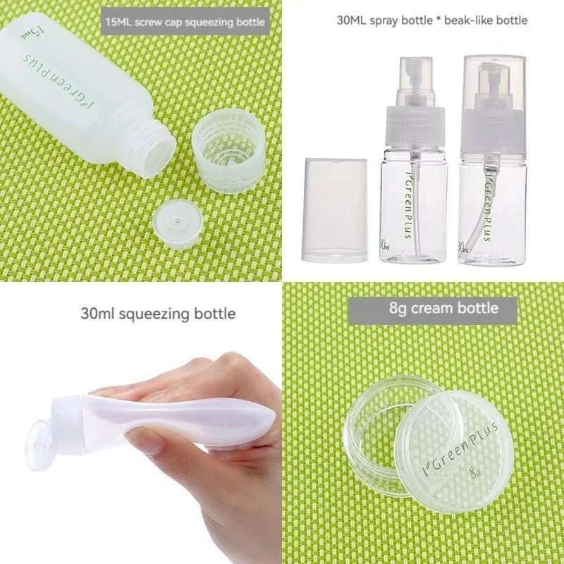 10PCS Travel Cosmetic Dispenser Bottle Set Portable Cosmetic Skincare Empty Bottle Portable Spray Bottle For Airplane