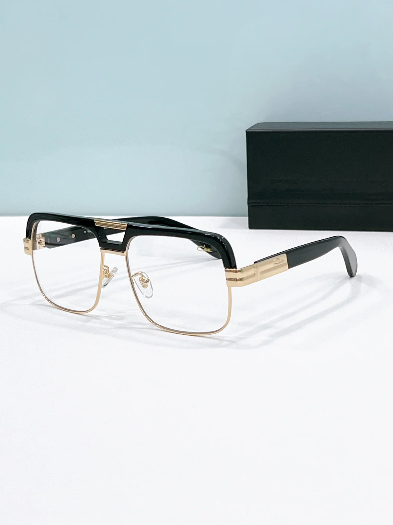 Original CCAZAL MOD993 Luxury Black Acetate Frame Square Men Sunglasses Yellow Lenses Driving Anti-Glare Women Couple Eyewear