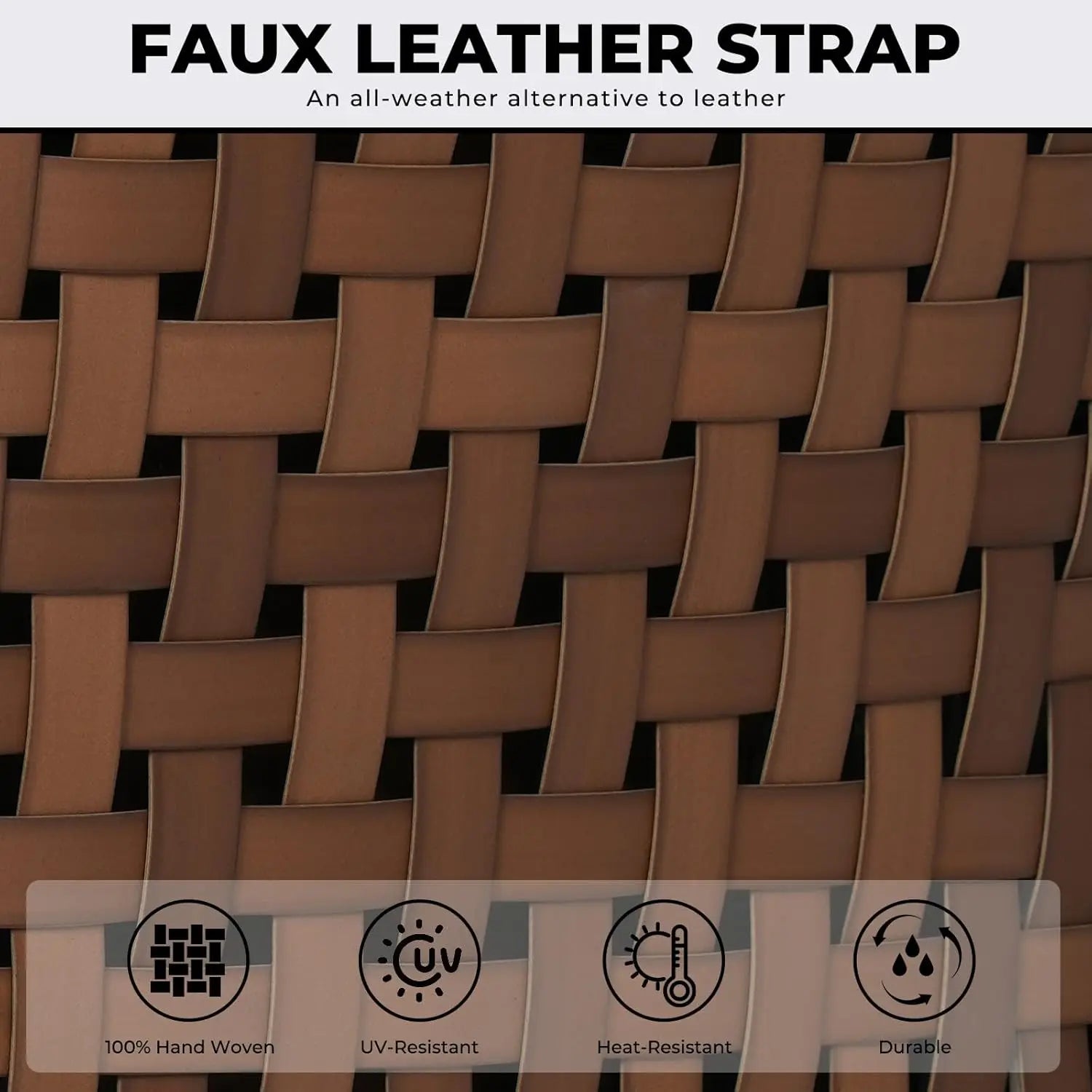 7-Piece Outdoor Dining Set, 6 Leather-Look Wicker Swivel Patio Chairs &  Rectangular Dining Table For Home Garden Decor, Deck