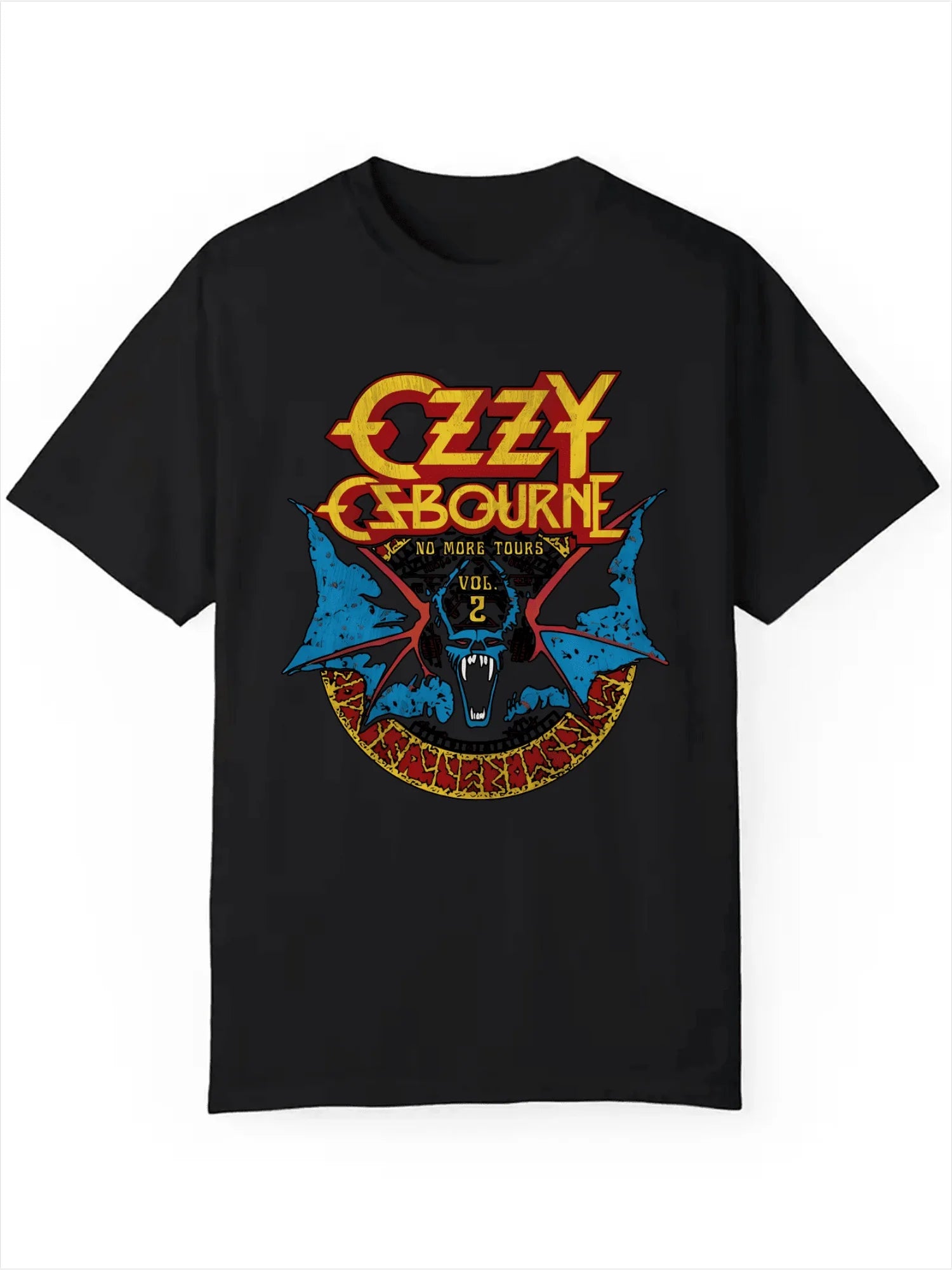 Men's Casual Summer T-Shirt  Black Polyester With Vibrant  Graphic Round Neck Machine Washable