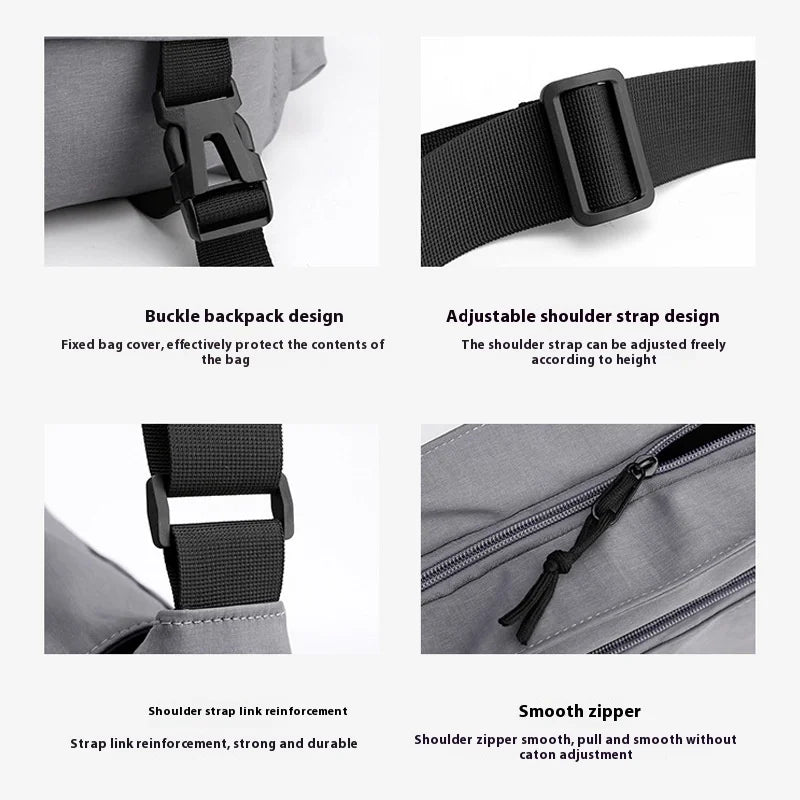 Men's Crossbody Bag Trendy Brand Workwear Style Trendy Single Shoulder Crossbody Bag Fashionable Mailman Bag for Men