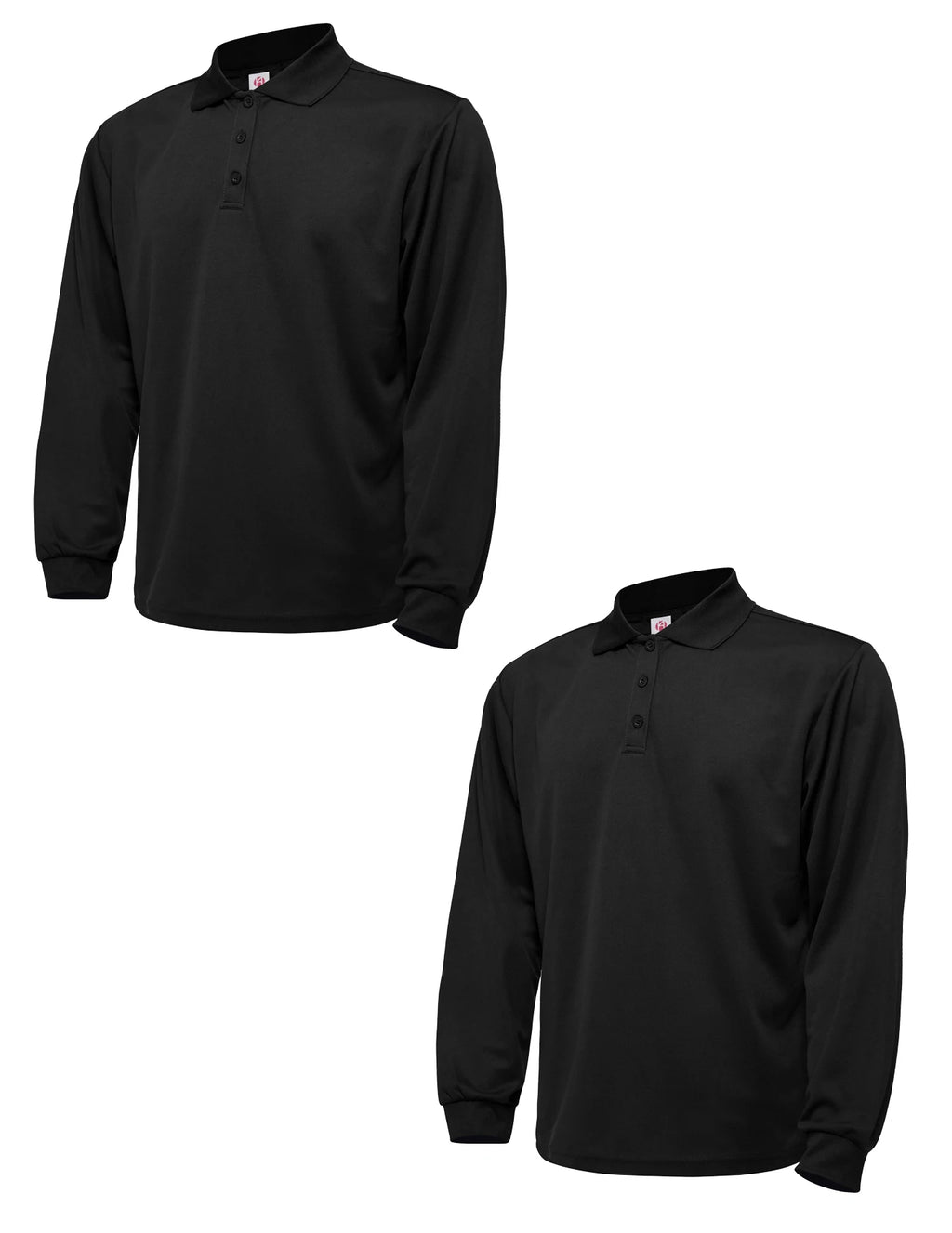 2-piece men's sun protection long sleeved golf shirt - solid color quick drying lapel half cardigan