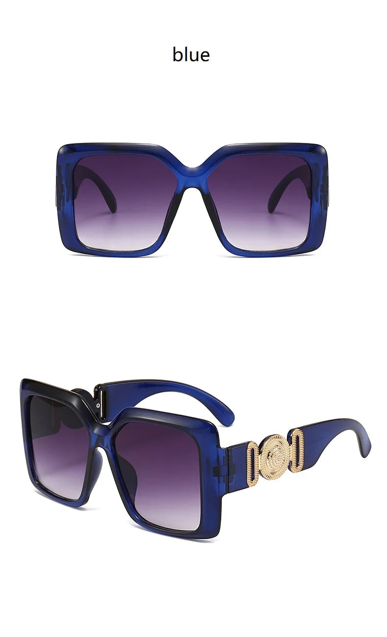 INS Popular Square Sunglasses Women Luxury Retro Brand Men Trending Travel Sun Glasses Female Shades UV400 Oculus