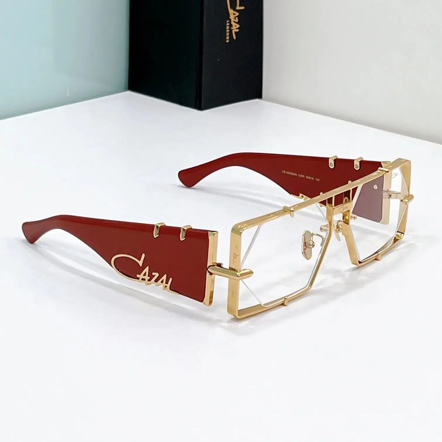 New Arrival ORIGINALCAZAL MOD004 Oversized Red Acetate Frame Men Eyewear Fashion Vintage Top Quality Luxury Women Sunglasses