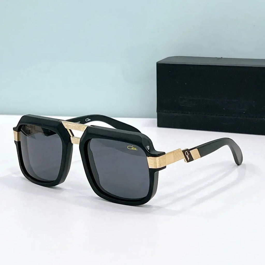 Original CCAZAL MOD669 Luxury Design Square Casual Men Sunglasses Trendy Top Quality Green Acetate Frame Women Couple Eyewear