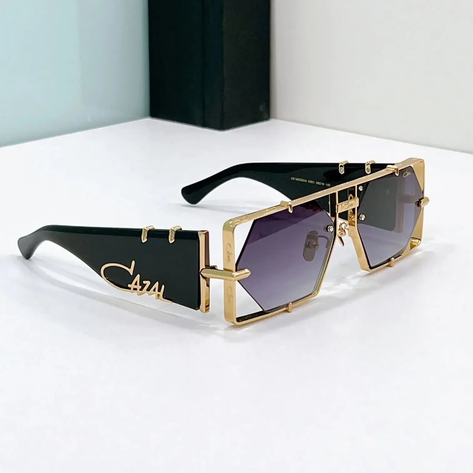 New Arrival ORIGINALCAZAL MOD004 Oversized Red Acetate Frame Men Eyewear Fashion Vintage Top Quality Luxury Women Sunglasses