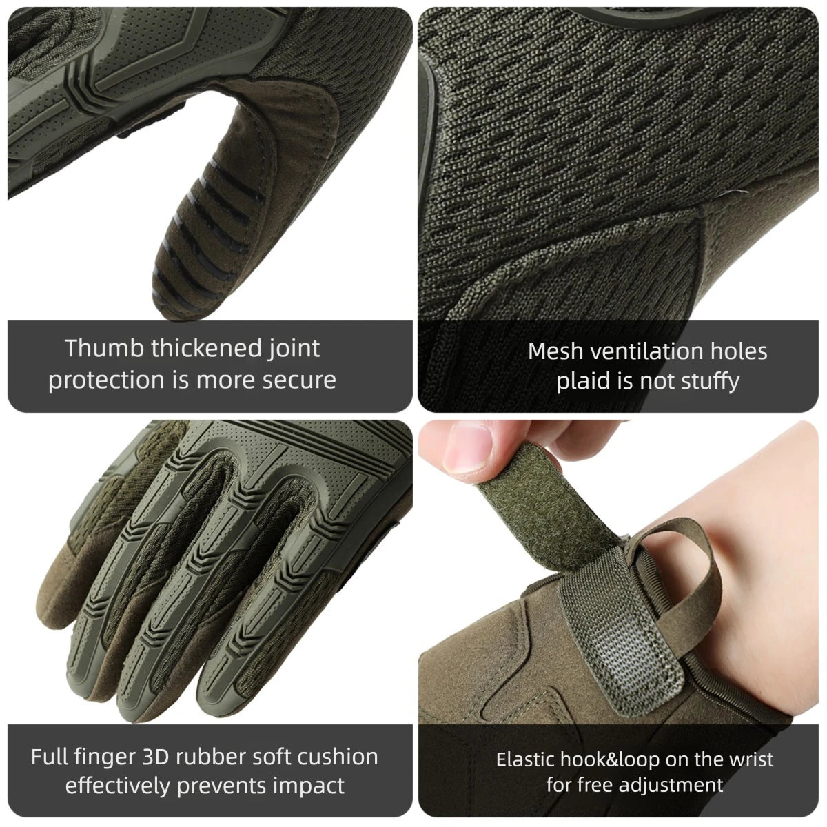 Tactical Gloves for Men,Touchscreen Motorcycle Gloves with Soft Shell&Palm Pad for Cycling Hunting Camping Climbing