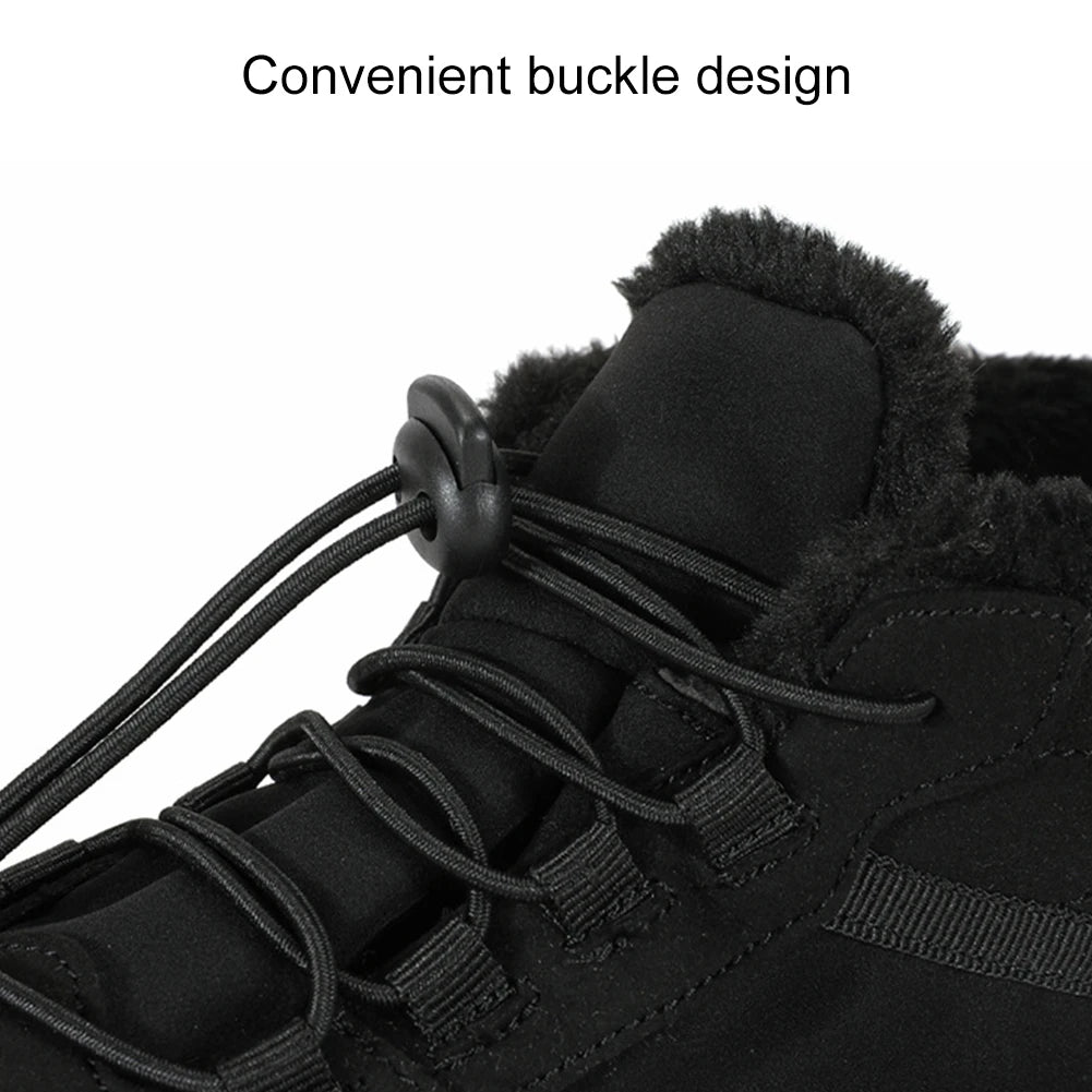 Women Men Outdoor Work Shoes Waterproof Male Snow Boots Warm Ankle Shoes Snow Casual Shoes for Trekking Climbing Working