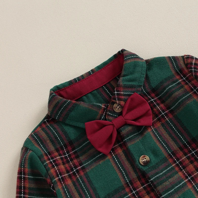 Baby Boys 3Pcs Formal Suit Set Long Sleeve Shirt Vest Pants Gentleman Outfits Toddler Clothes for Wedding Party