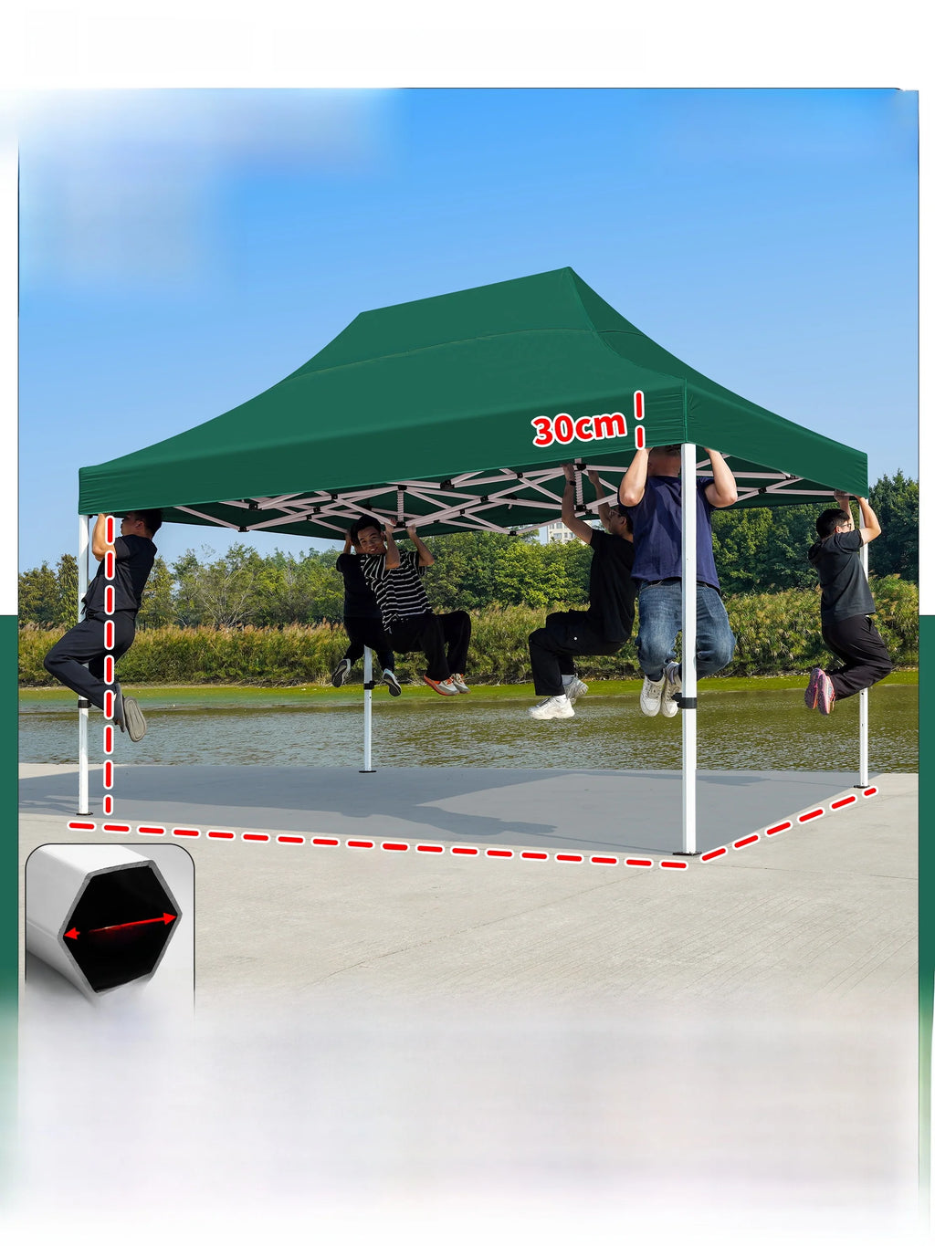 Thiened Four-Legged 3x6 Meters Tent Outdoor Rain And Sun elter Stall Special Outdoor Cam Travel Supplies Canopy