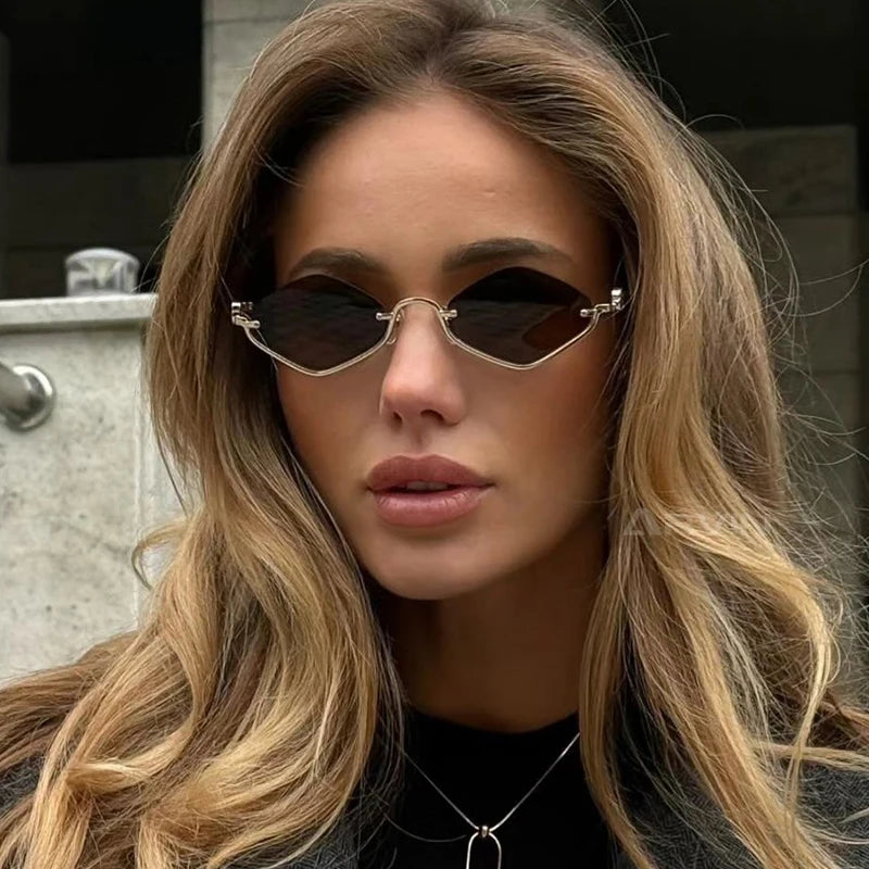 Women Sunglasses New Personalized Frame Glasses Polygonal Sexy Sun Glasses Ladies Fashion Luxury Brand Casual Hip-Hop Eyewear