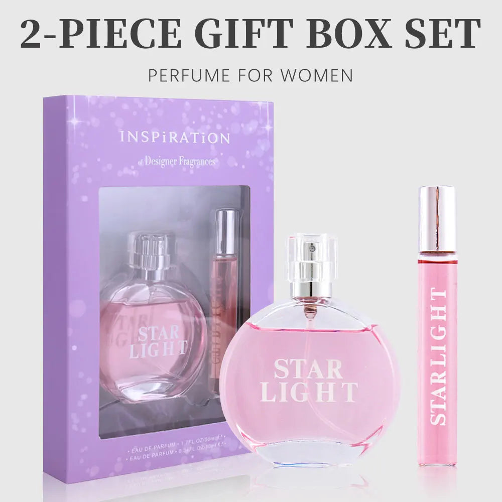 Eau de Parfum Spray 2Pcs Vial Set Gift for Women WONDEFUL 1.7fl.oz and 0.34fl.oz EDP Set Women's Fragrance Sets Long Lasting Fra