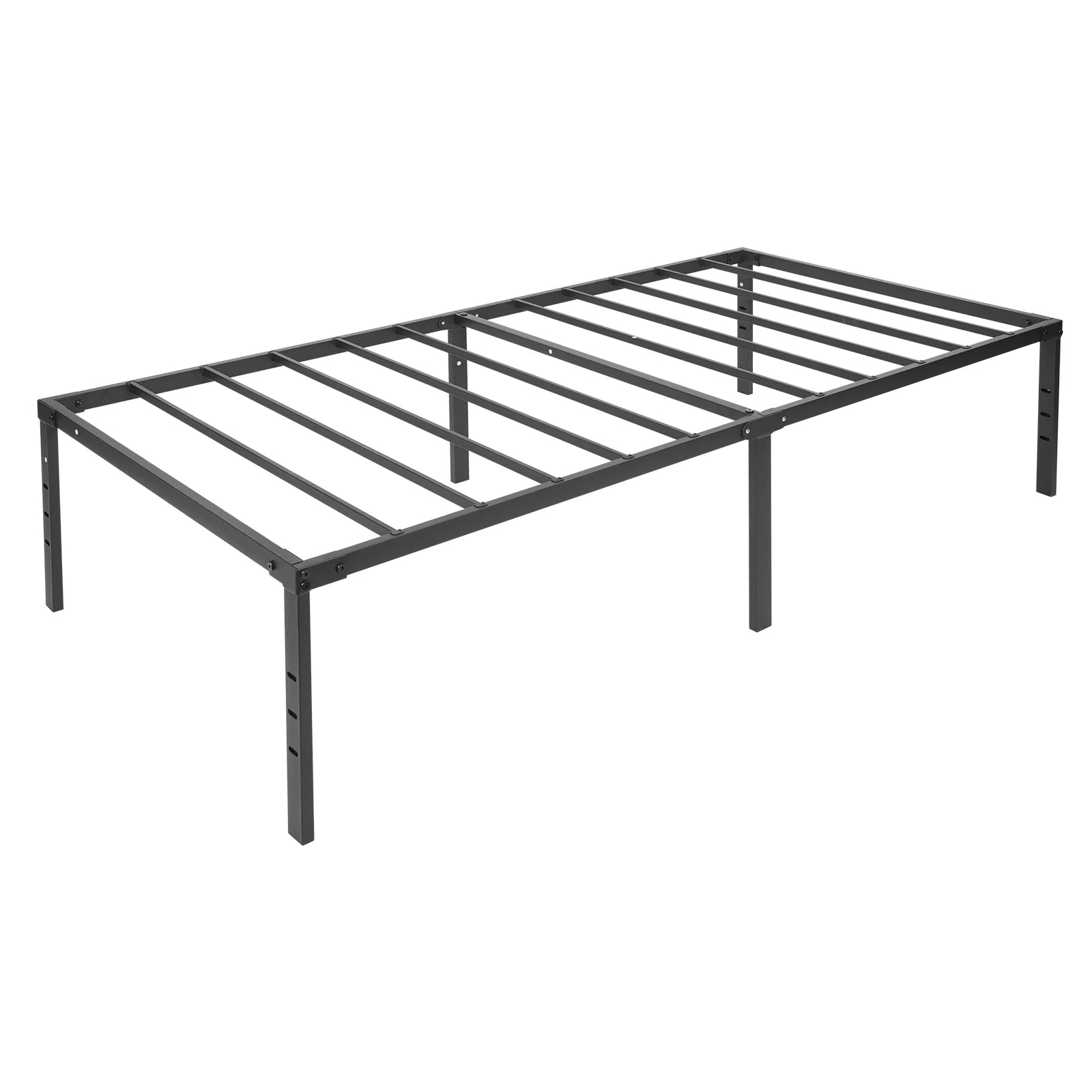 Heavy Duty Metal Bed Frame 95 x 189cm Noise Free Black Bed Frame Queen Size Easy Assembly