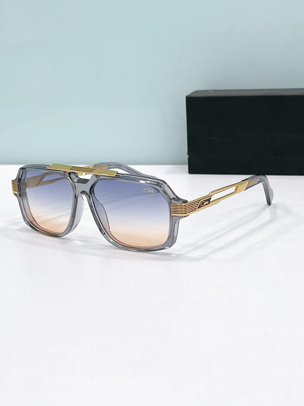 Authentic ORIGINALCAZAL MOD6034 UV400 Polarized Gradient Men Women Sun Glasses Premium Alloy+Acetate Frame Male Couple Eyewear